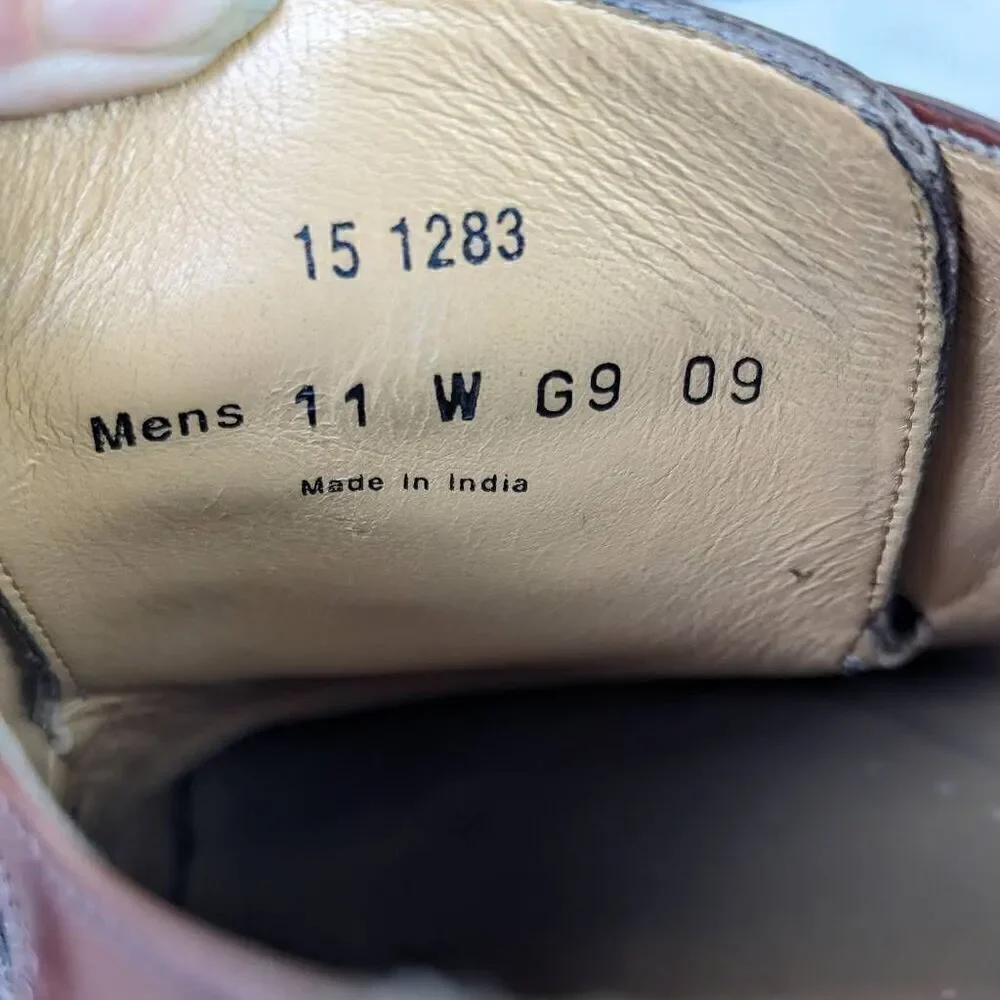 Johnston And Murphy Sheepskin Signature Series Brown Wine Mens Shoes Size 11